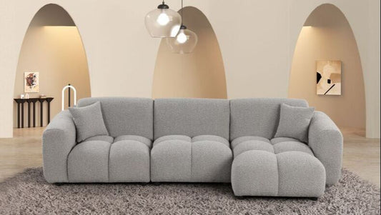 Bella Grey Boucle Sectional