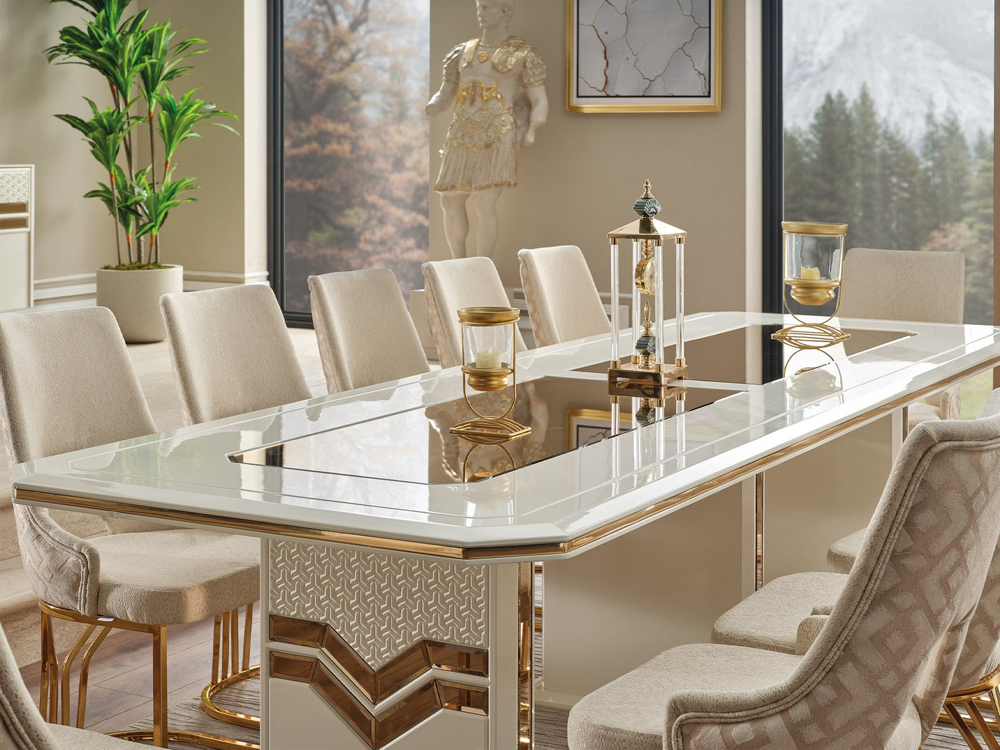 Zen Diningroom Set (78"Dining Table & 6 Dining Chair)