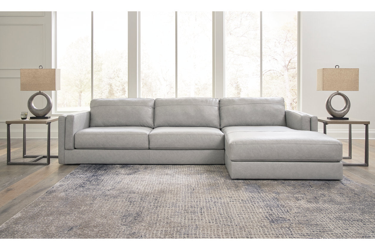 Amiata Glacier 2pc Sectional with Chaise 57404