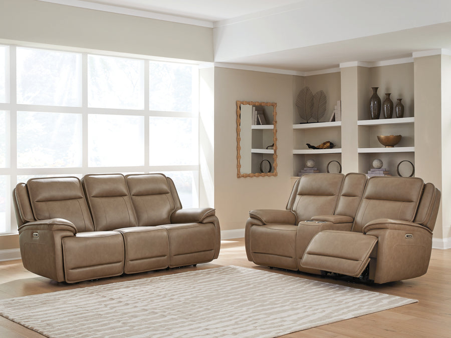 Glencroft Sahara Reclining Sofa and Loveseat  Sahara| PCU12400