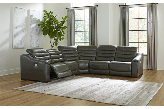 Center Line Dark Gray 5pc Power Reclining Sectional U63404