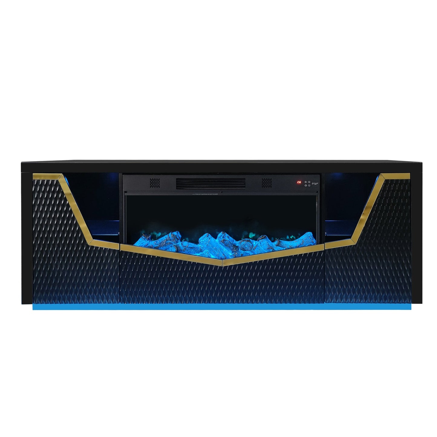 Carmela Black 71" Fireplace TV Stand A-F11