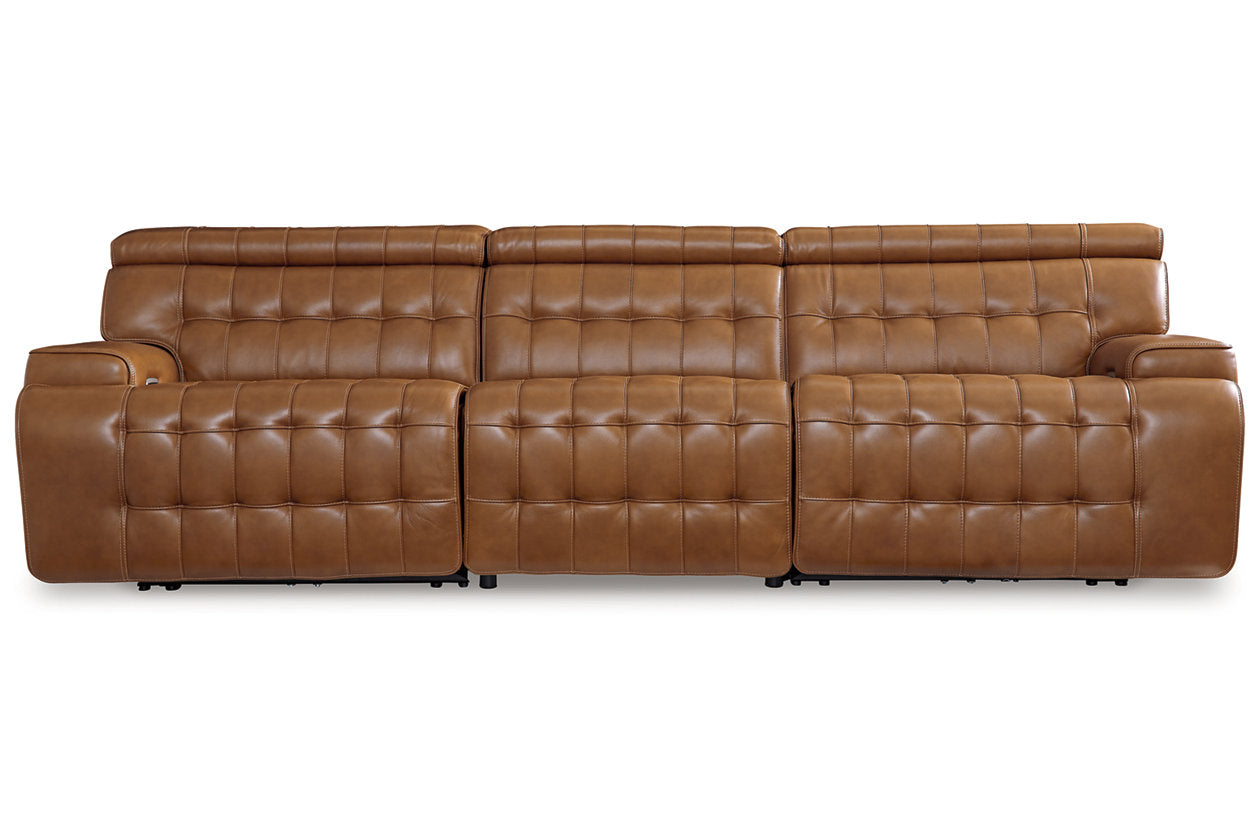 Temmpton Chocolate 3-Piece Power Reclining Sectional Sofa U92708