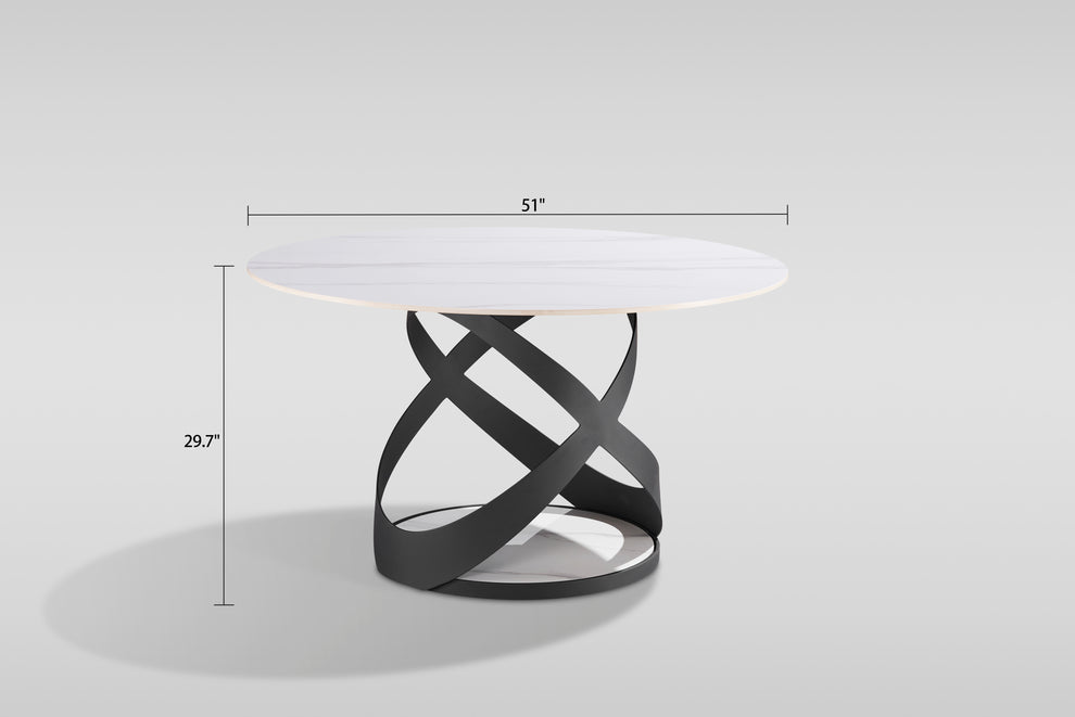 Dimi White/Black 5pc Dining Room Set D1550
