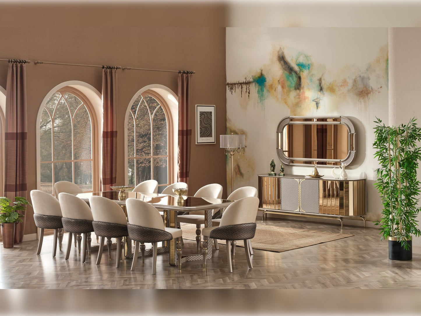 Madrid Diningroom Set(79"Dining Table & 6 Dining Chair)