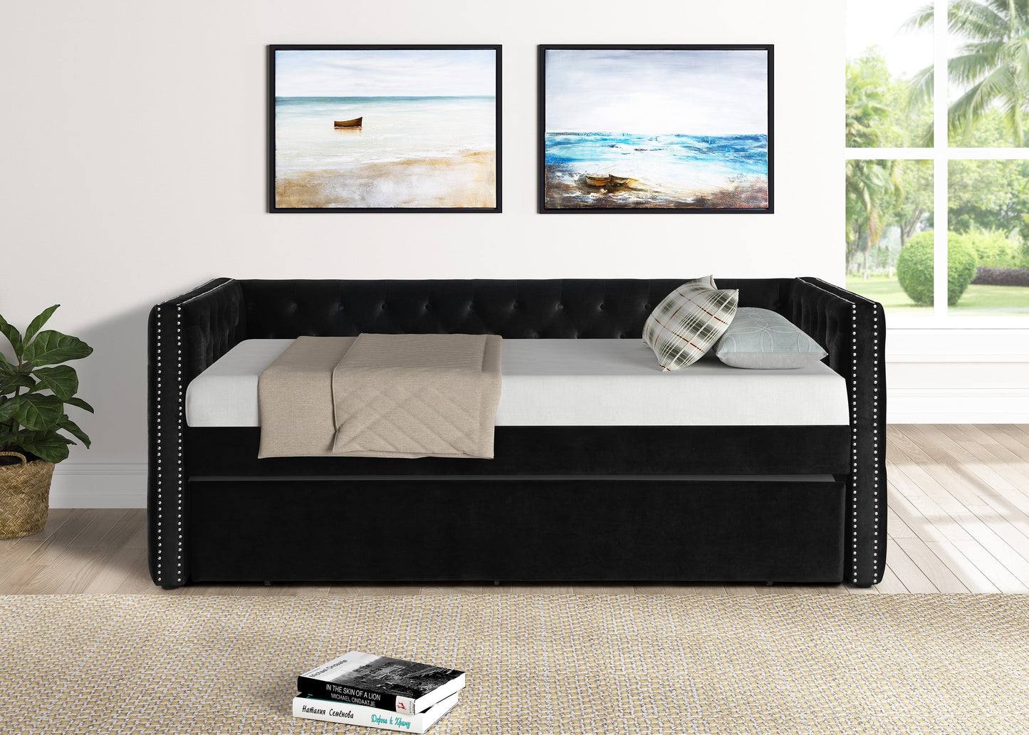 Trina Black Twin Daybed with Trundle | 5335
