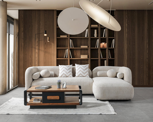 Liva Sand Boucle RAF 110" Sectional