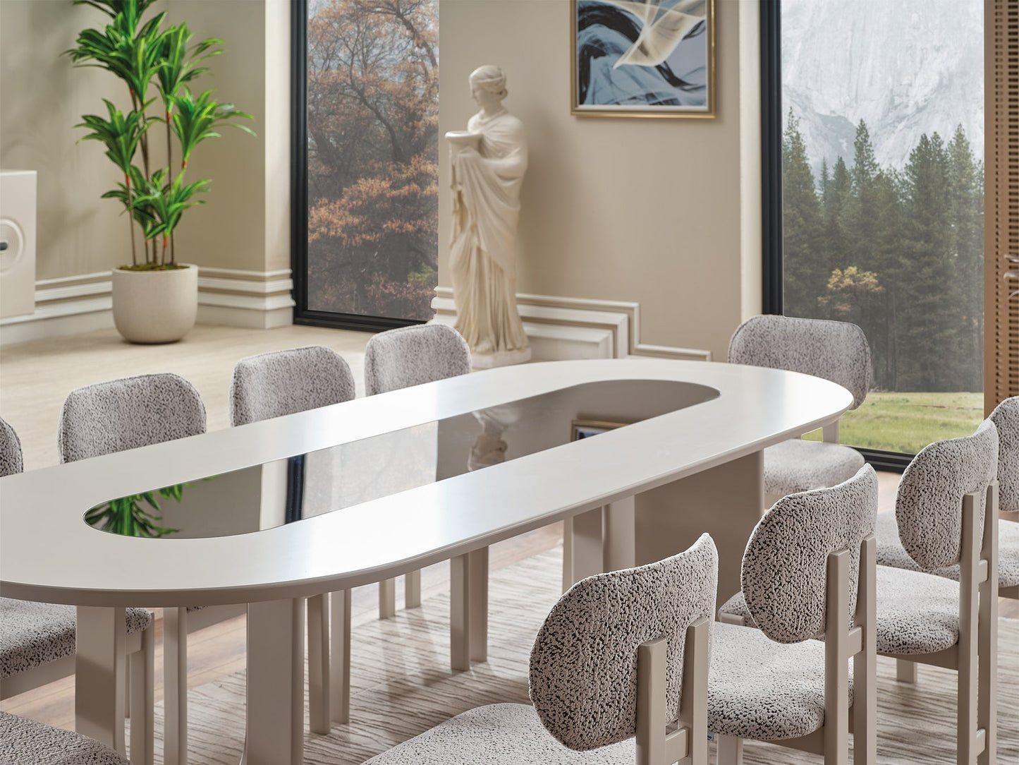 Parma Diningroom Set (78"Dining Table & 6 Dining Chair)