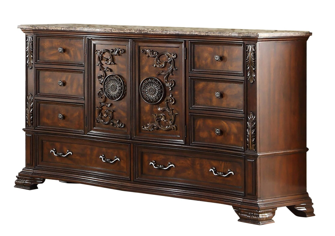 Santa Monica Collection Cherry Finish Bedroom Set