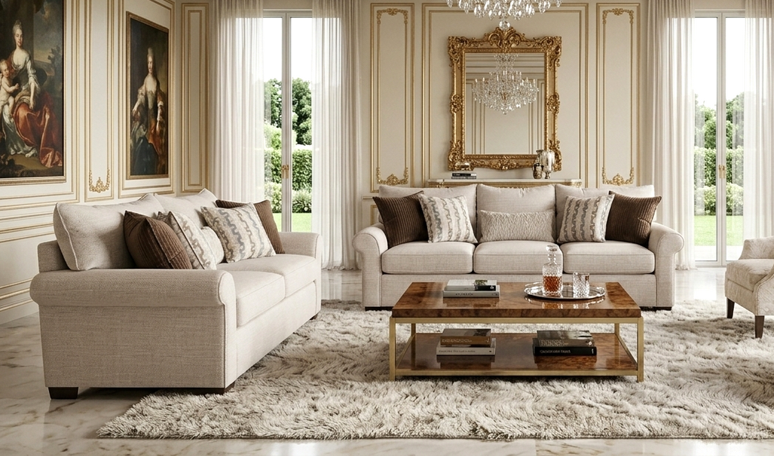 Behold Chalk OVERSIZED Sofa & Loveseat Set 1082