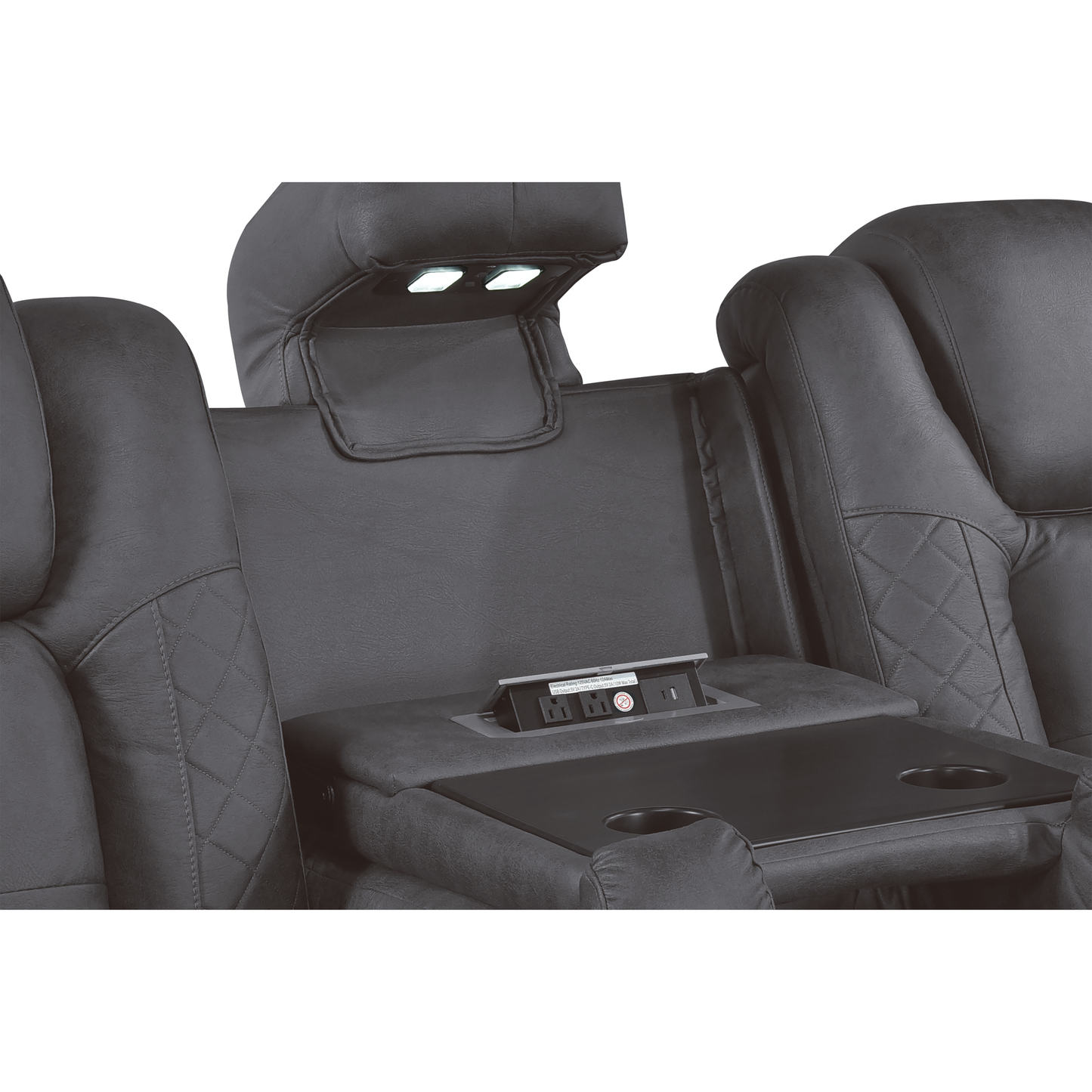 Ashley Grey POWER/LED 3pc Reclining Set S9304