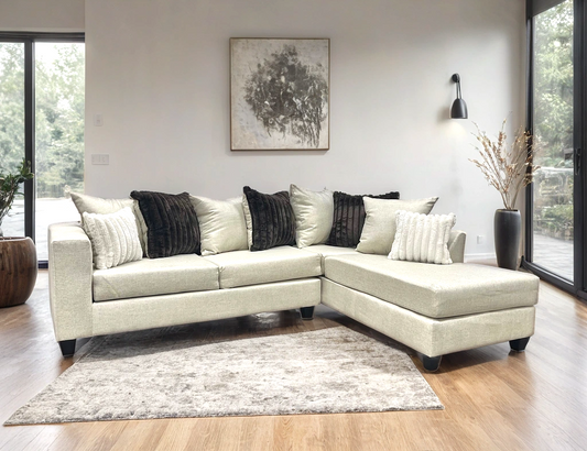 Beige Linen  Sectional  110