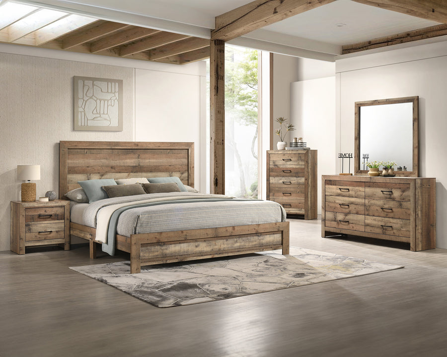 Elmer Brown Panel Bedroom Set B9340