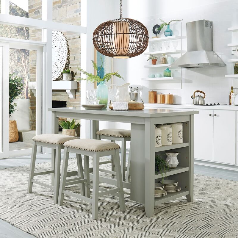 Grey 5pc Counter Height Set 942