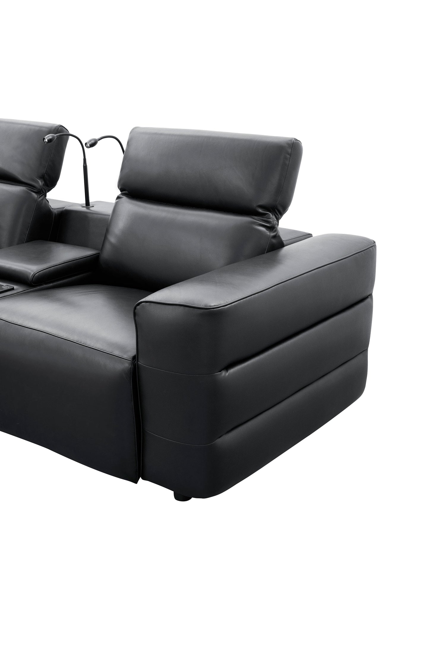 Diamante Black 3pc POWER Reclining Sofa MI-2515