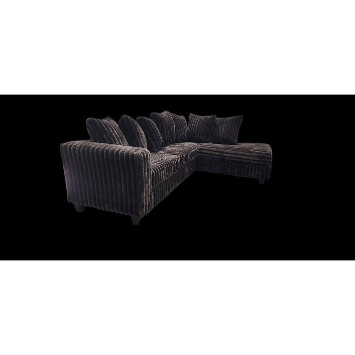Gia Chocolate Corduroy Fabric Sectional S300