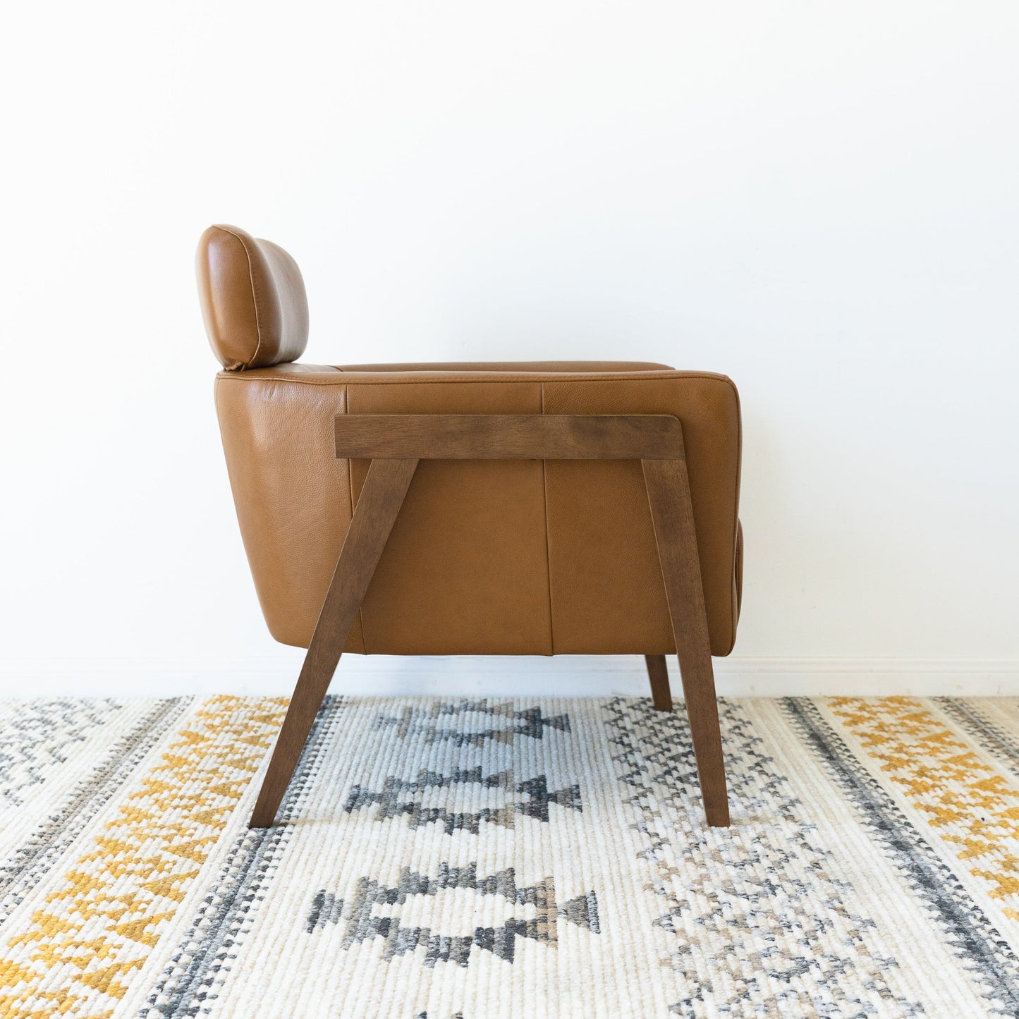 Kayson Tan Genuine Leather Lounge Chair