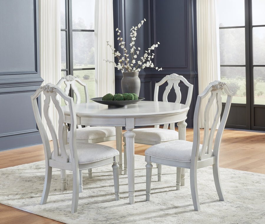 Montelaine Antique White Extension Dining Table and 4 Chairs D795