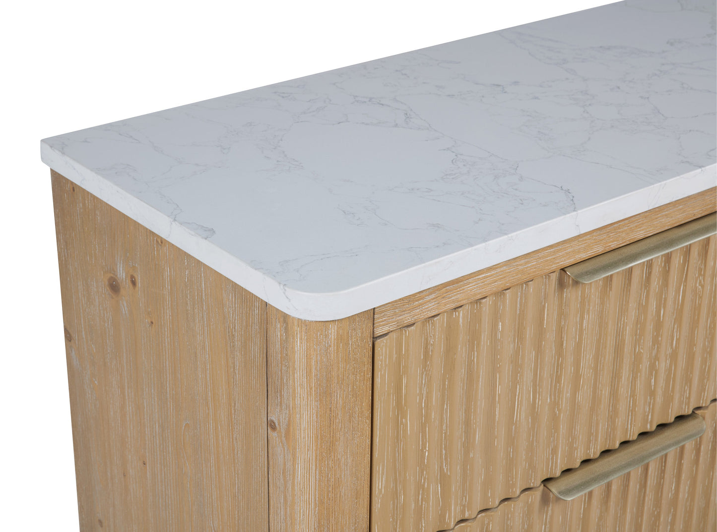 Kara Cerused Natural Upholstered Panel Bedroom Set B1450 - Harwin Furniture