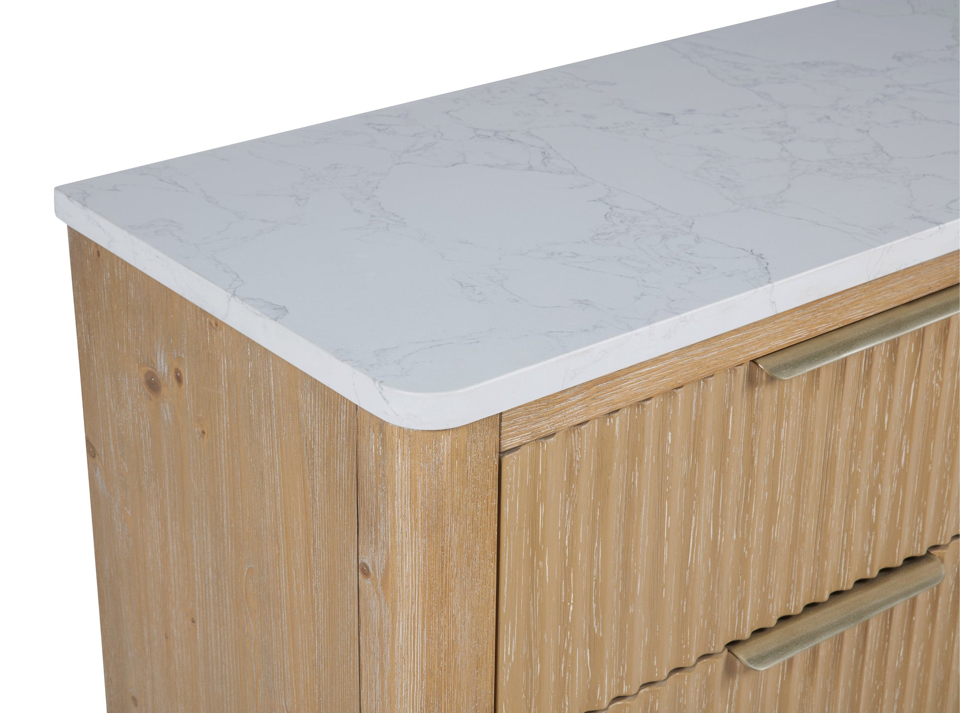 Kara Cerused Natural Upholstered Panel Bedroom Set B1450 - Harwin Furniture