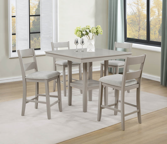 Lester Greige 5pc Counter Height Dining Set 2631