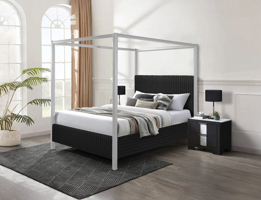 Cora Black King Canopy Bed