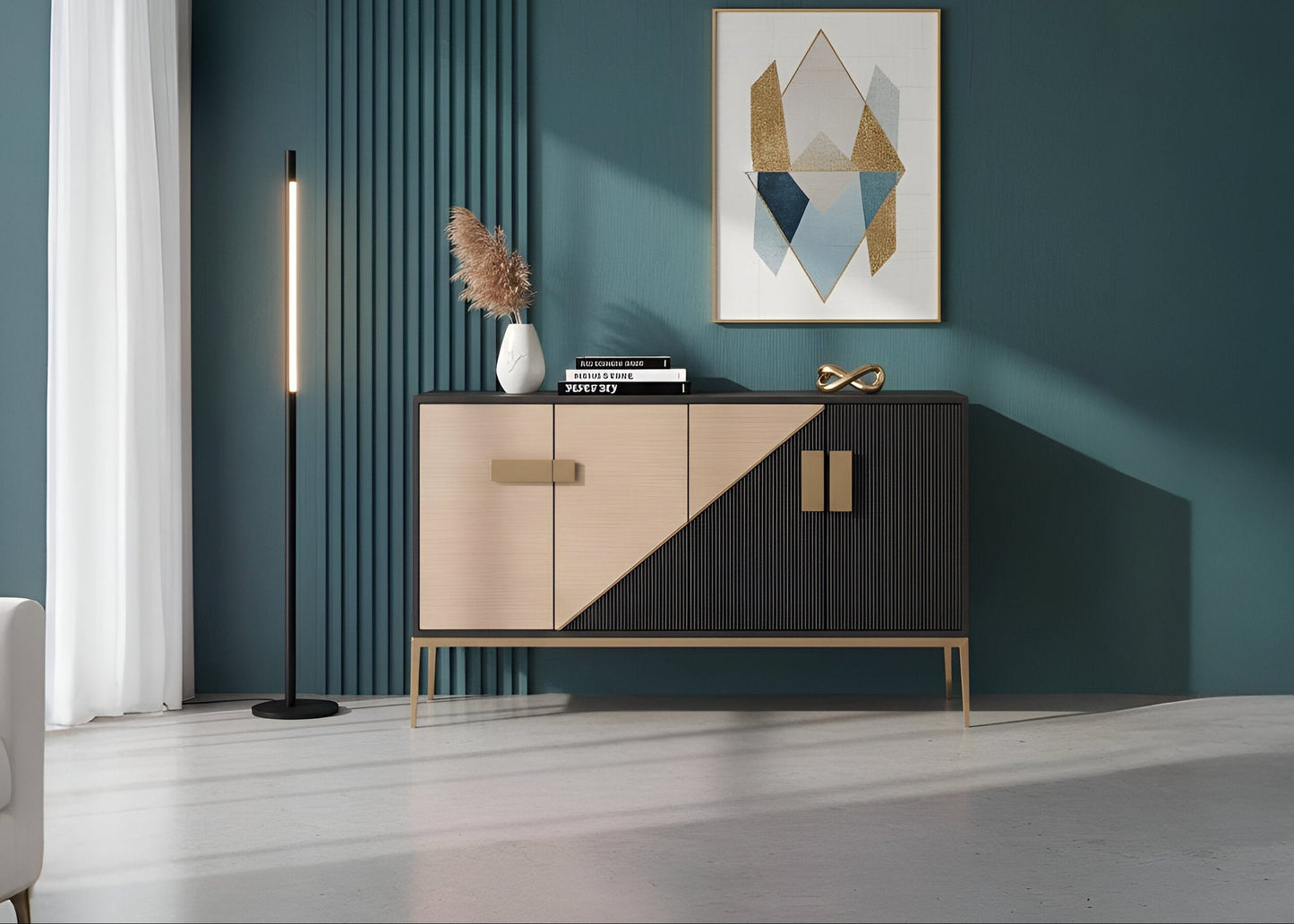 Divolia Black/Gold Sideboard