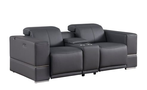 Franco Dark Grey POWER  Reclining Living Room Set MI-1122