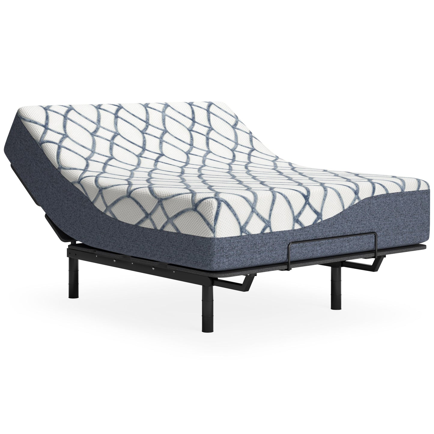 14" Chime Elite 2.0 White/Blue Queen Mattress M427 (Ultra Plush) - Harwin Furniture