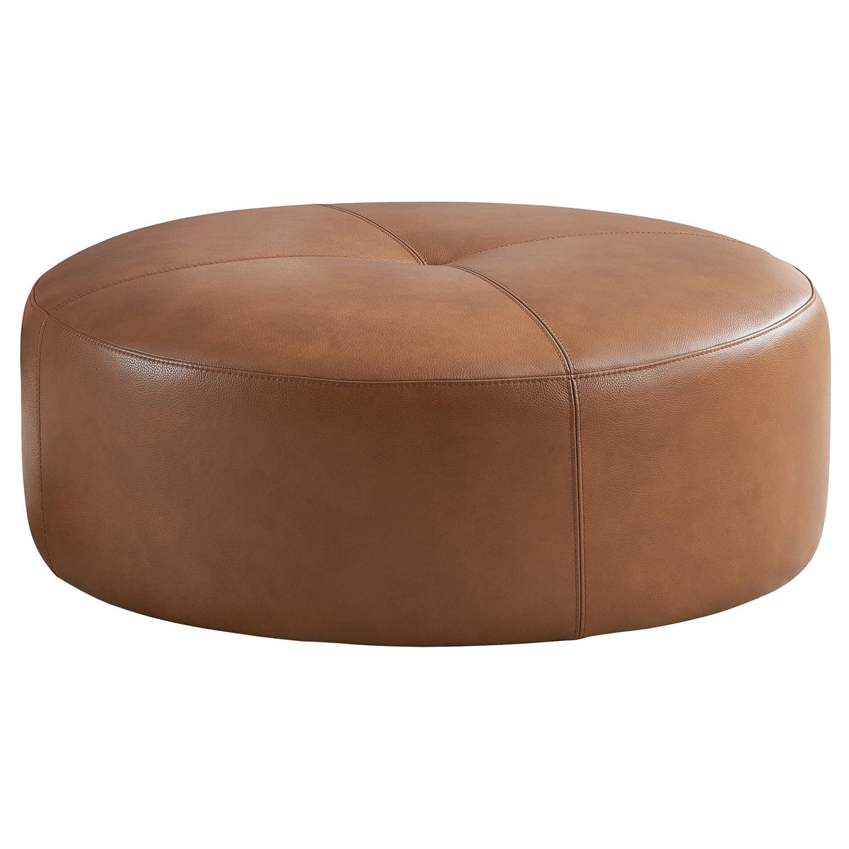 Rochelin Tan GENUINE LEATHER Ottoman