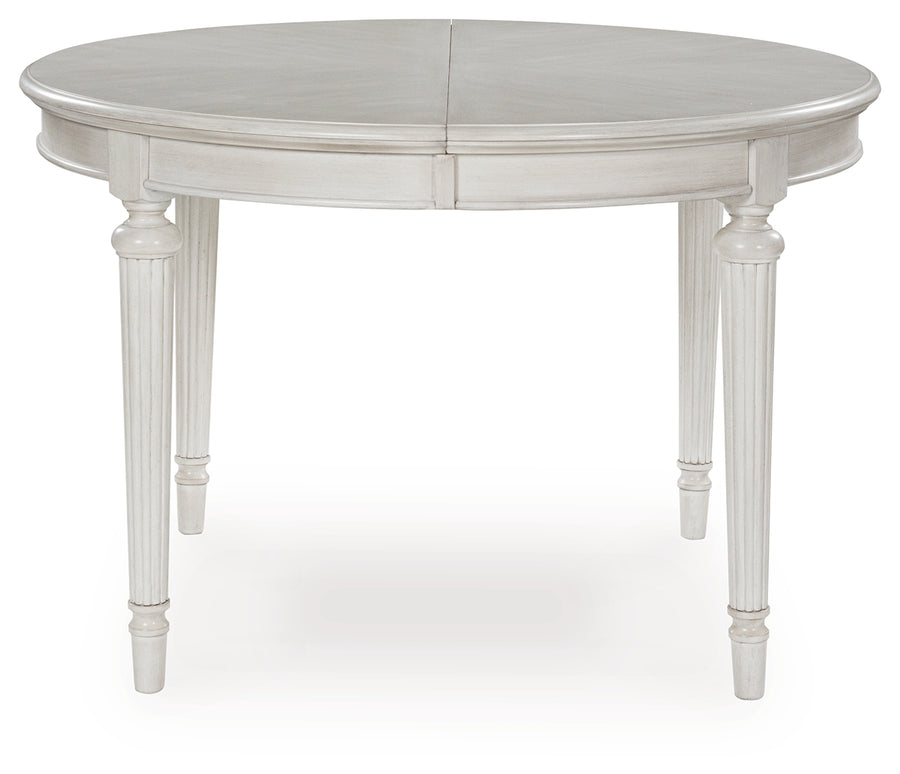 Montelaine Antique White Extension Dining Table and 4 Chairs D795