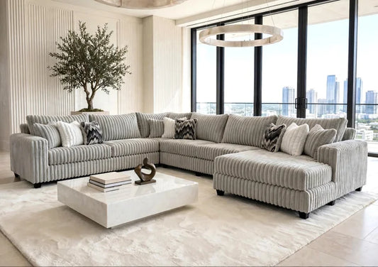 Grey 170" 4pc OVERSIZED Sectional 9900
