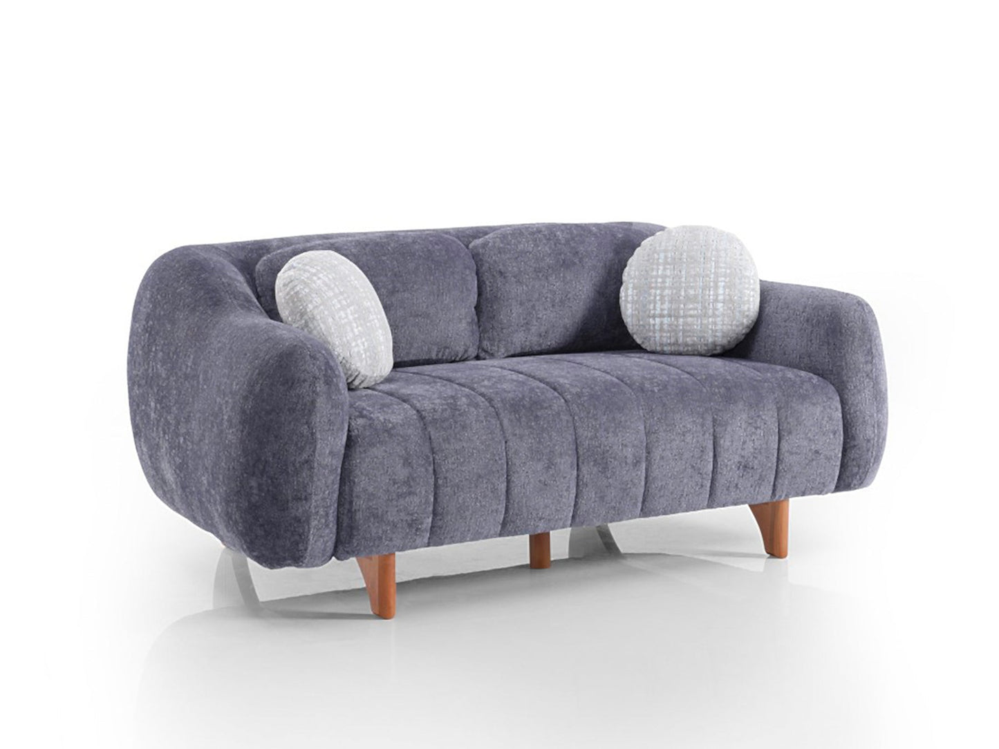 Snowy 3-pieces (Sofa & Loveseat & Swivel Chair) Livingroom Set Anthracite