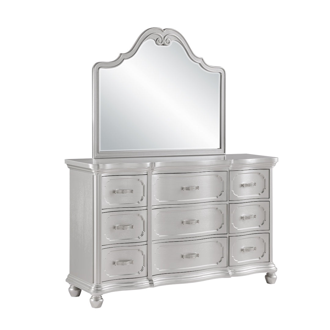 Roma Silver Finish Luxury Bedroom Set