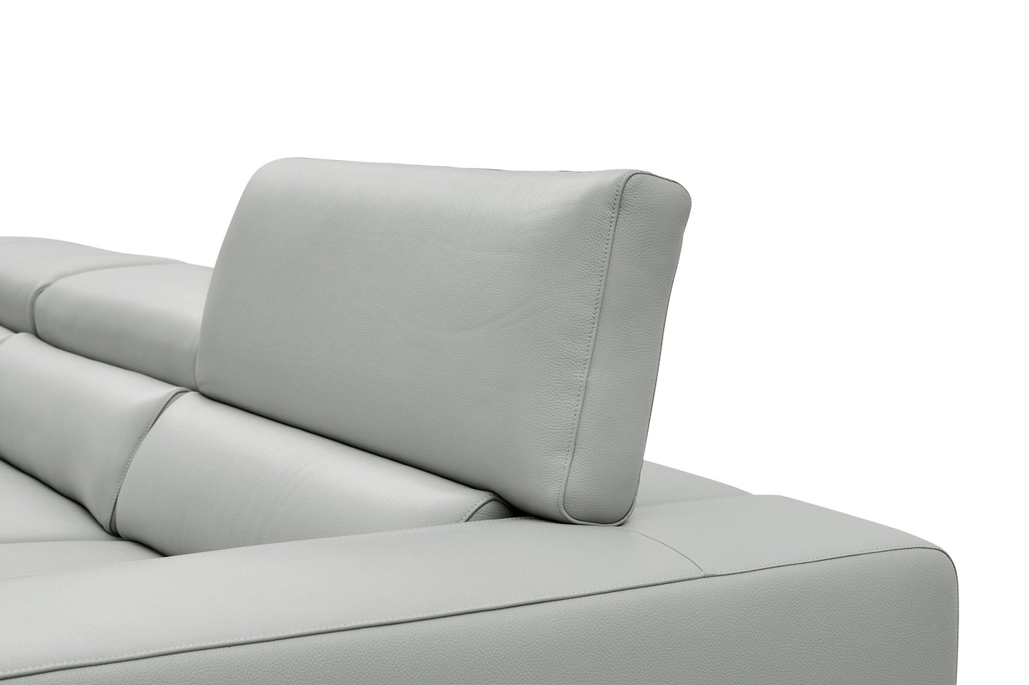 Nella Grey Sectional Sofa | Italian Leather Match MI-5107
