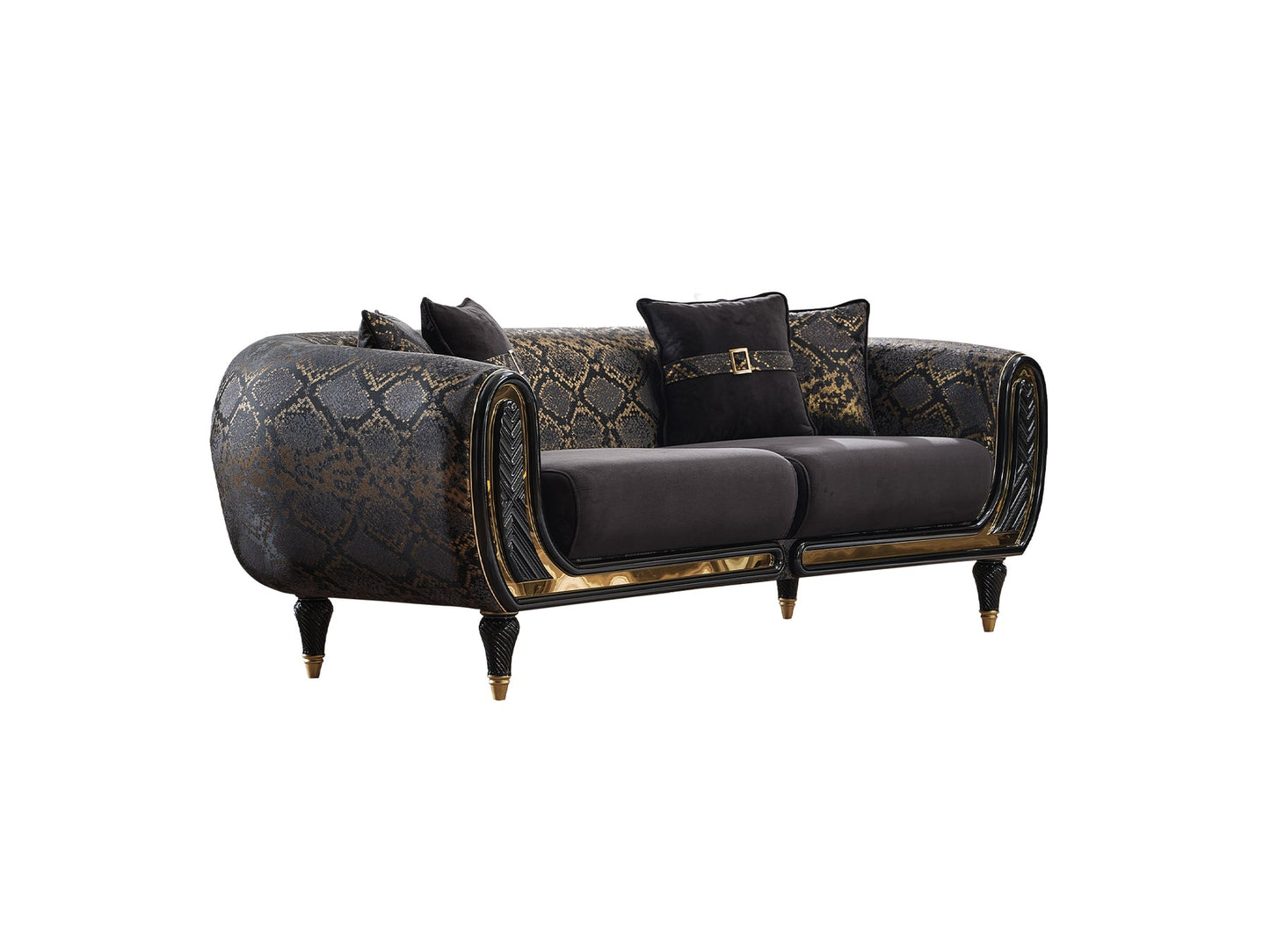 Lima 3-pieces (Sofa & Loveseat & Chair) Livingroom Set Black