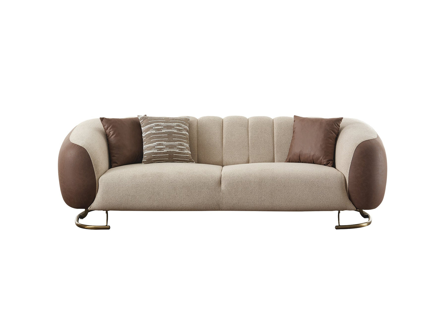 Palmera 3-pieces (Sofa & Loveseat & Chair) Livingroom Set Cream