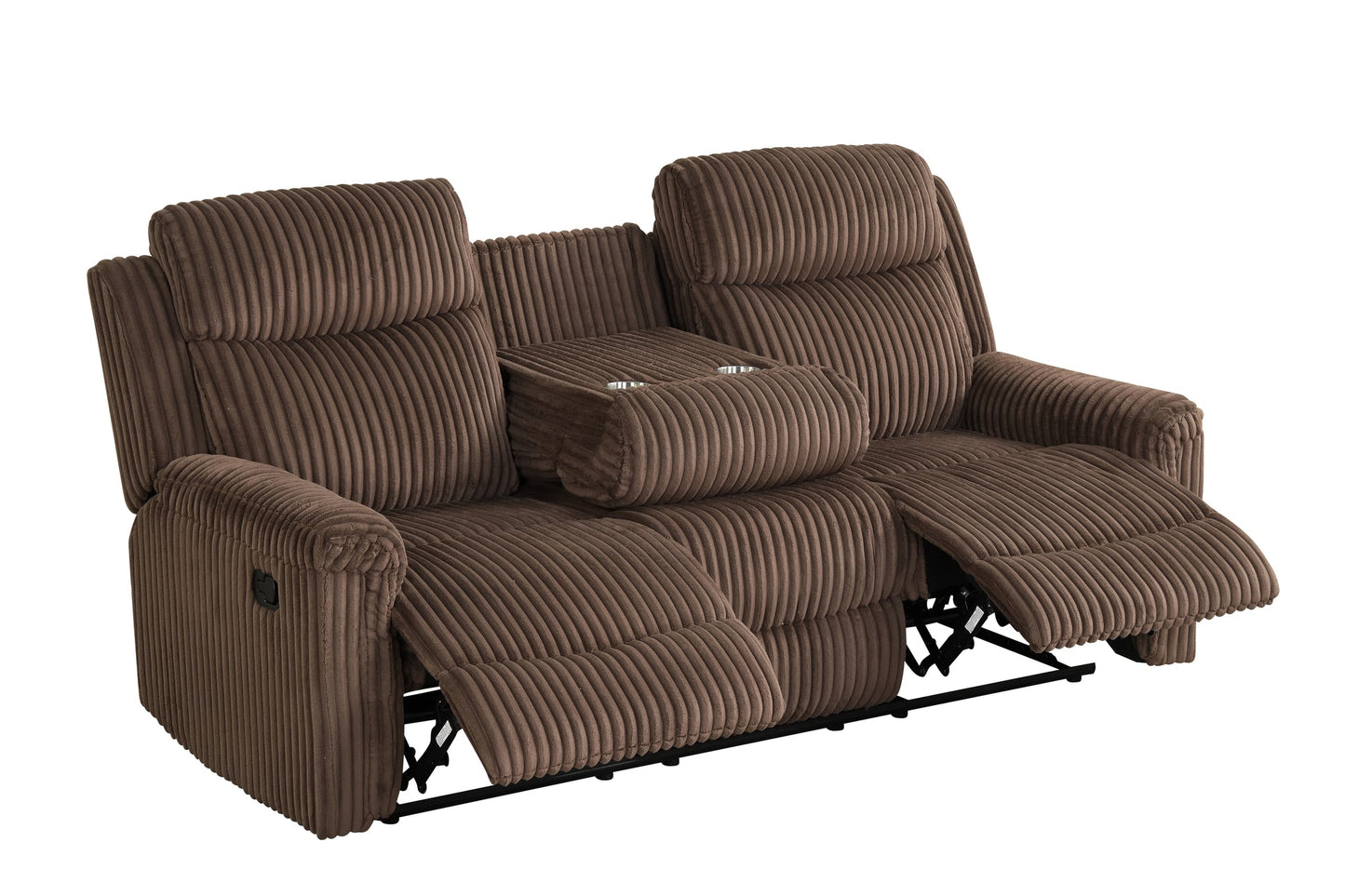 Grace Brown Corduroy 3pc Reclining Living Room Set  S8585