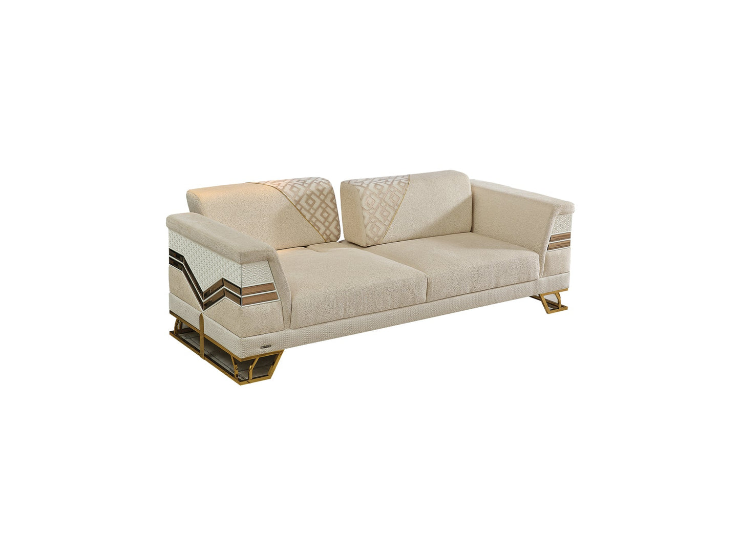 Zen 3-pieces (Sofa & Loveseat & Chair) Livingroom Set Cream