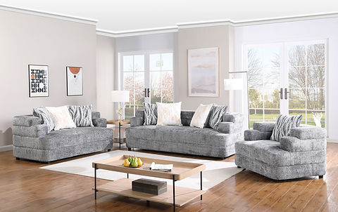 Stepso Grey Boucle Living Room Set S1400