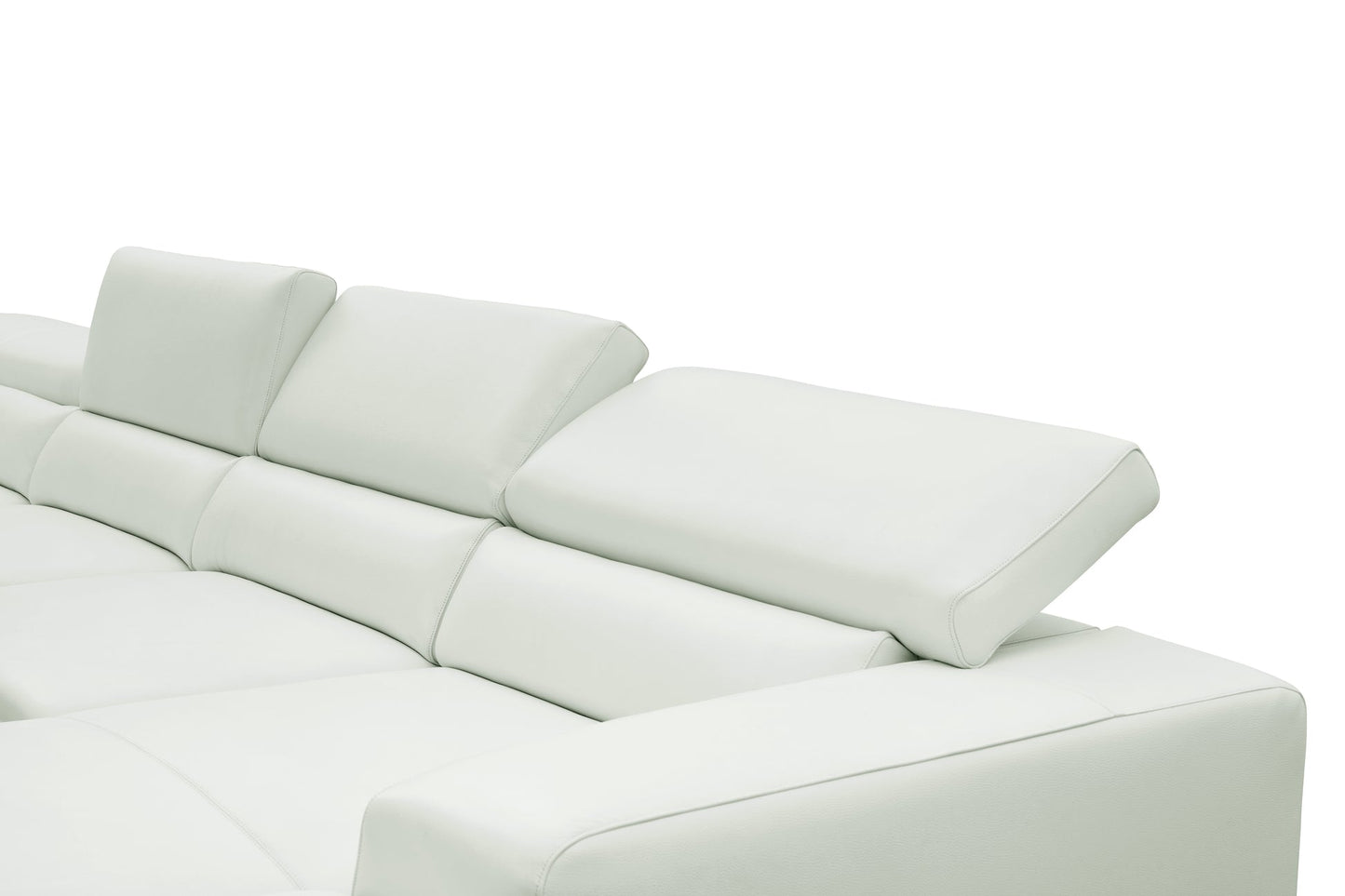 Nella White Sectional Sofa | Italian Leather Match MI-5107