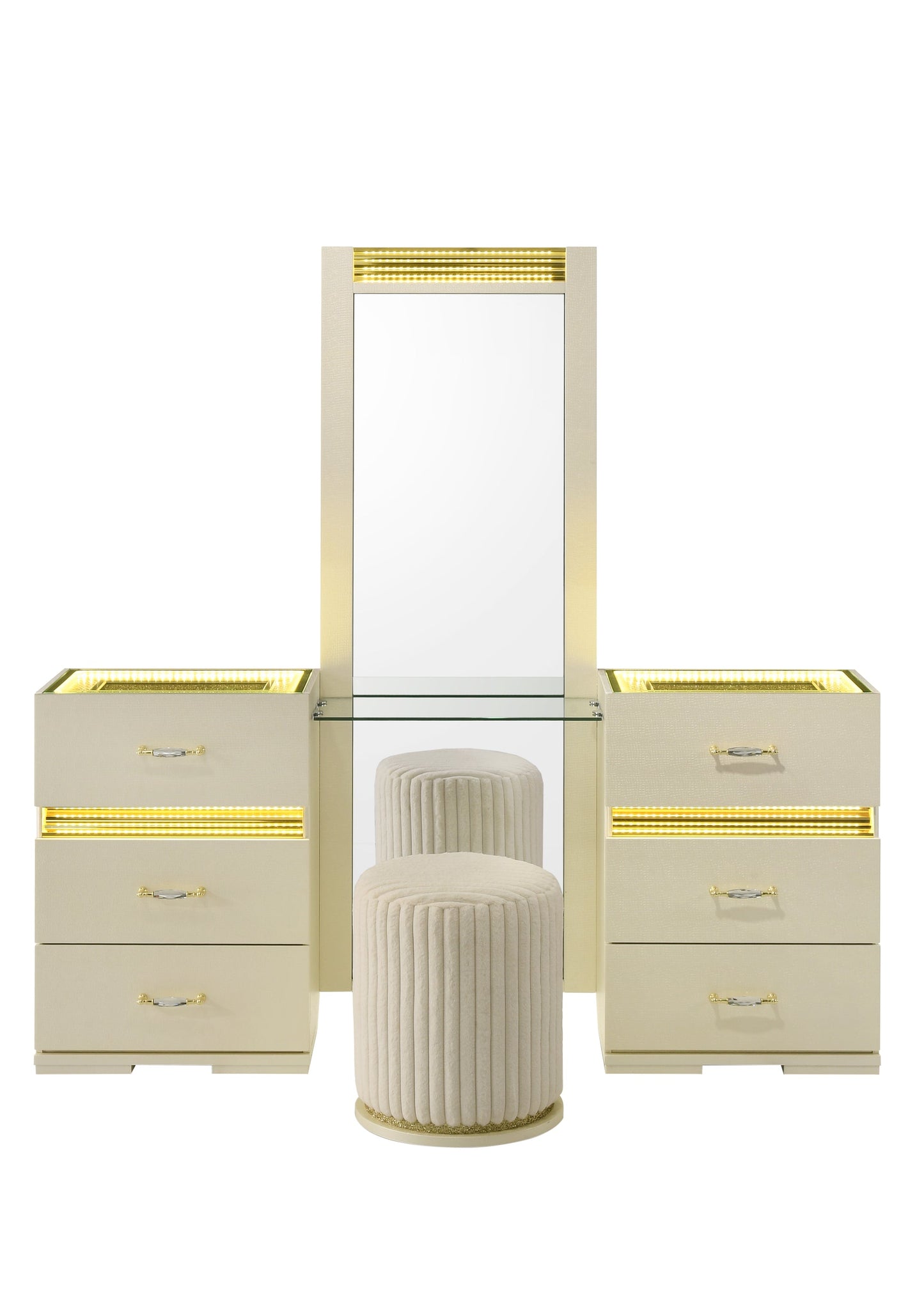 Brilliant LED Vanity Set with Stool B34