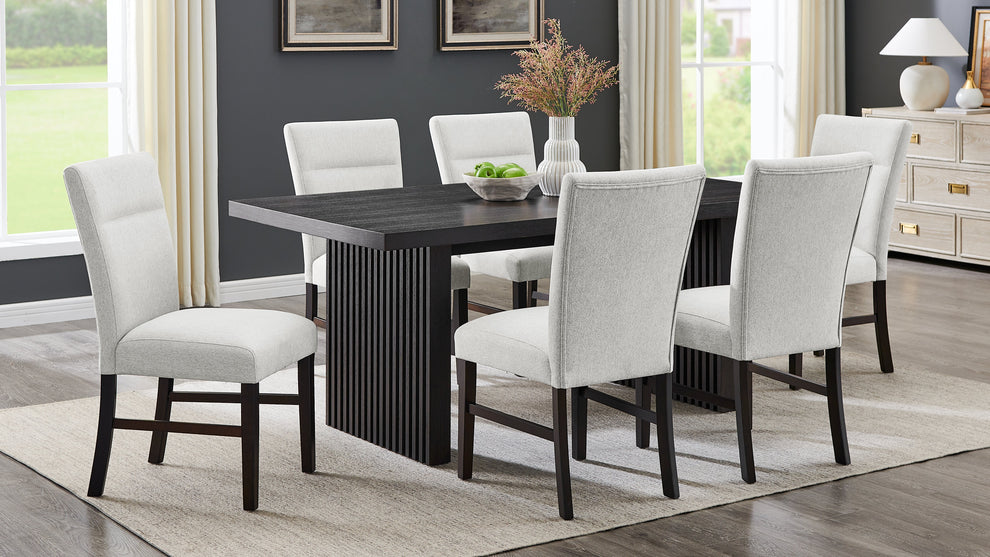 Carson  Black 6pc Dining Room Set D190