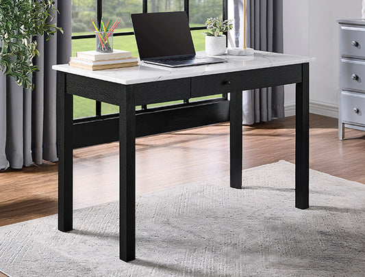 Rylee Black Faux Marble Top Office Desk 4950