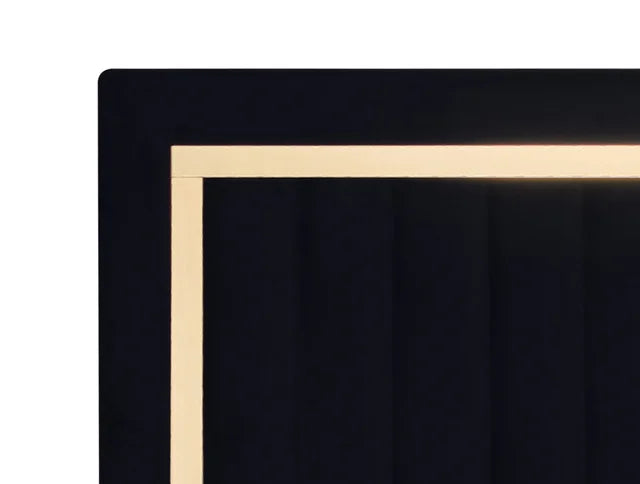 HH880 Black Full Panel Bed