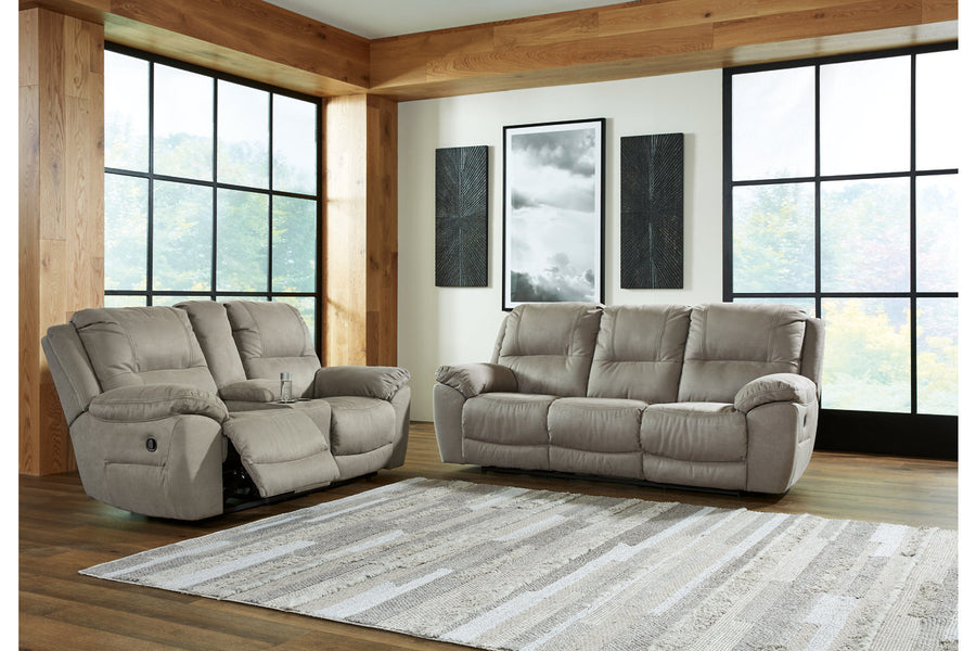 Next-Gen Gaucho Putty POWER Reclining Sofa and Loveseat 60806