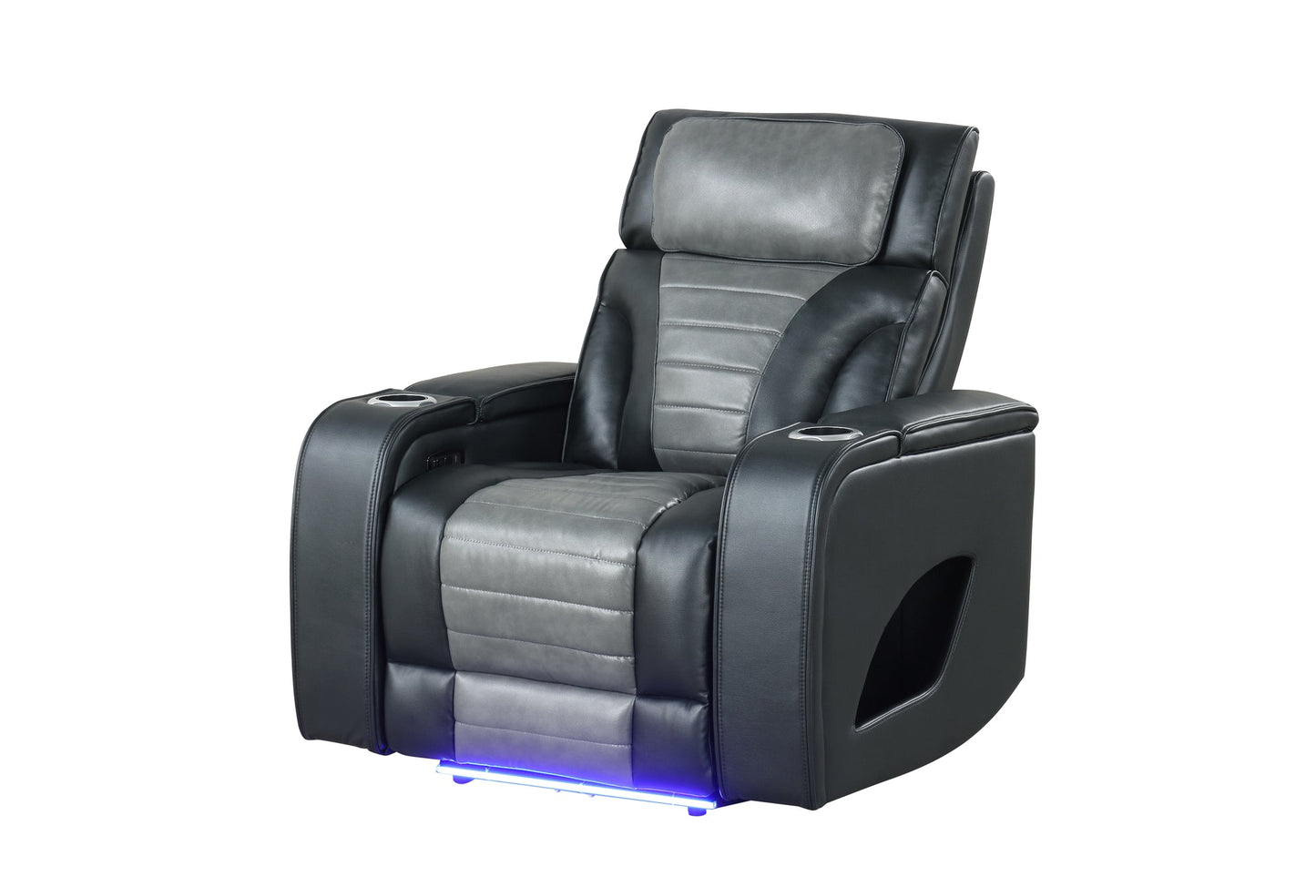 Robin Black POWER/LED/BLUETOOTH SPEAKERS 3PC Reclining Set S4200