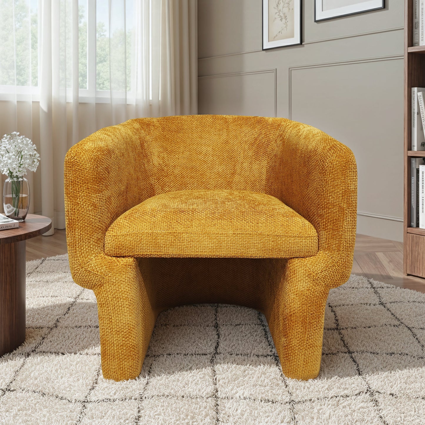 Wichita Gold Chenille Lounge Chair