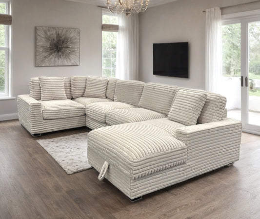 Alisson Beige Sectional STORAGE CHAISE