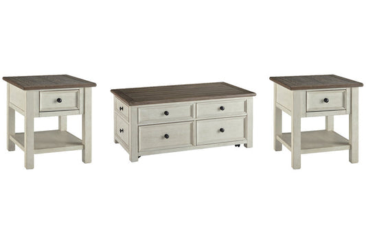 Bolanburg Two-tone Coffee Table and 2 End Tables T637